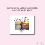 Cheers to Forever – Custom Engagement Champagne Bottle Label | Personalized Photo Label for Engagement Gift, Wedding