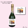 Cheers to Forever – Custom Engagement Champagne Bottle Label | Personalized Photo Label for Engagement Gift, Wedding