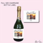 Cheers to Forever – Custom Engagement Champagne Bottle Label | Personalized Photo Label for Engagement Gift, Wedding